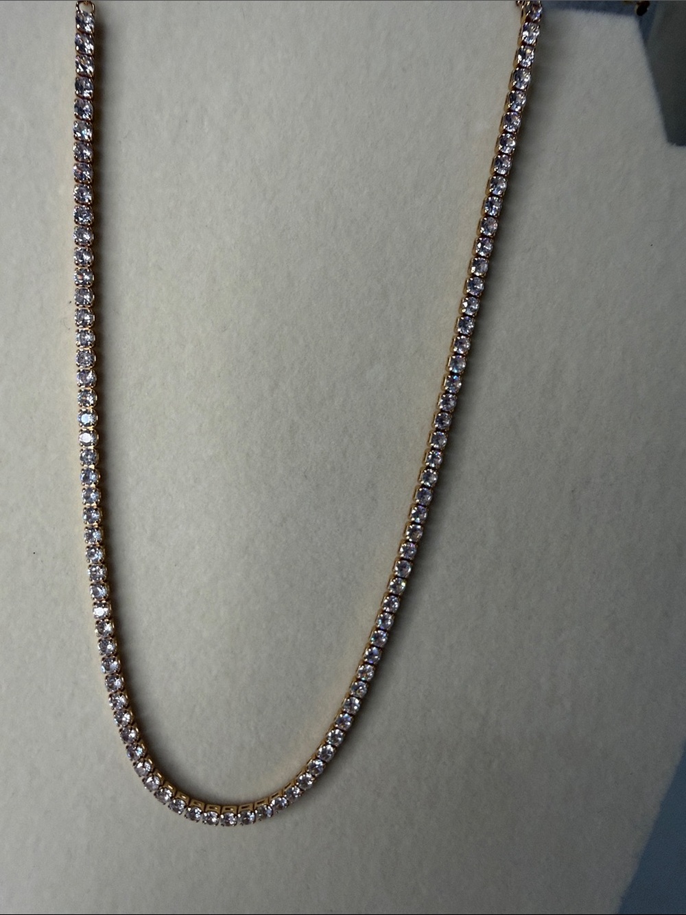 18k Gold Filled Crystal Tennis Bracelet and Necklace